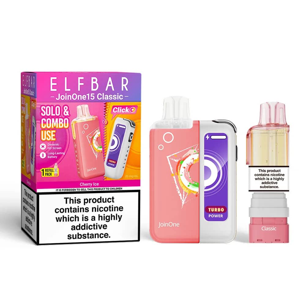 Elf Bar JoinOne30 Classic Vape Kit Box of 5 Cherry Ice