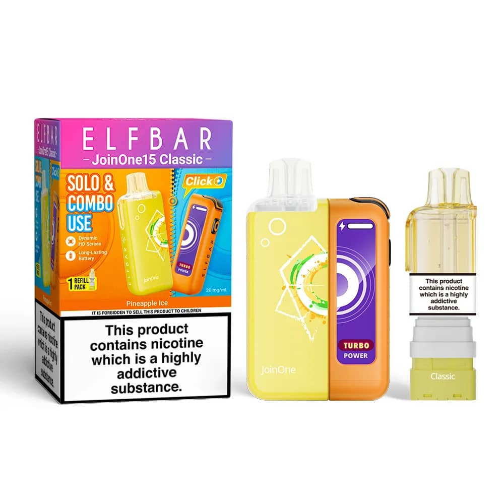 Elf Bar JoinOne30 Classic Vape Kit Box of 5 Pineapple Ice