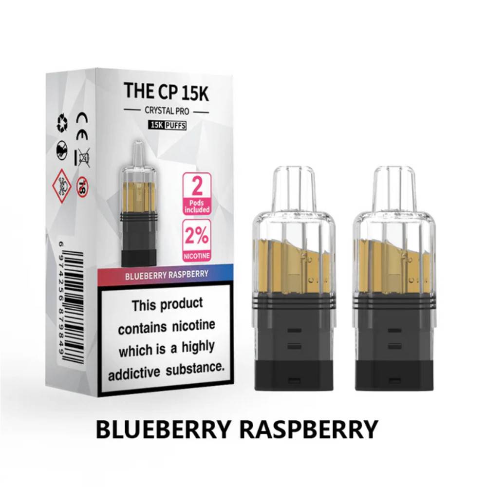 Crystal Pro CP 15k Prefilled Pods Pack of 5 Blueberry Raspberry