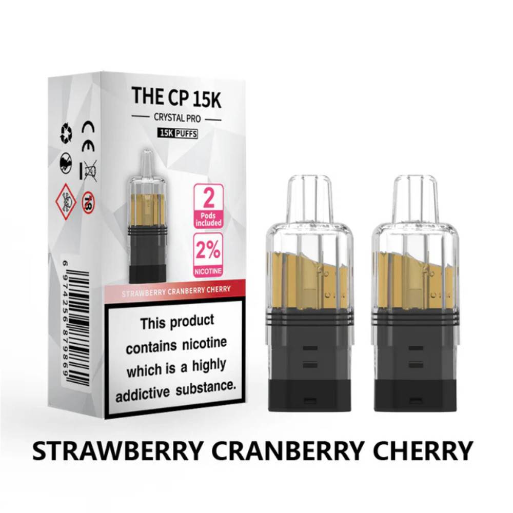 Crystal Pro CP 15k Prefilled Pods Pack of 5 Strawberry Cranberry Cherry
