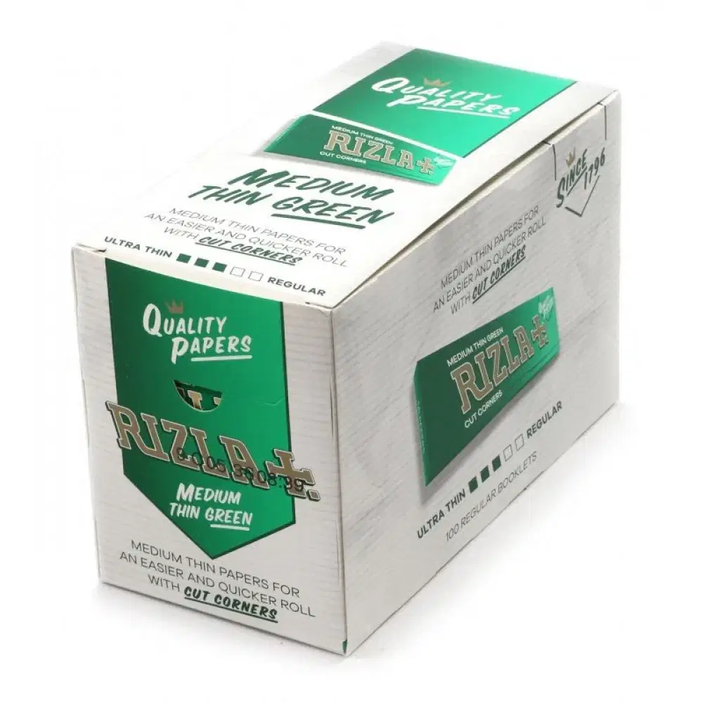 Rizla Green Medium Thin Rolling Papers - (Booklet of 100)