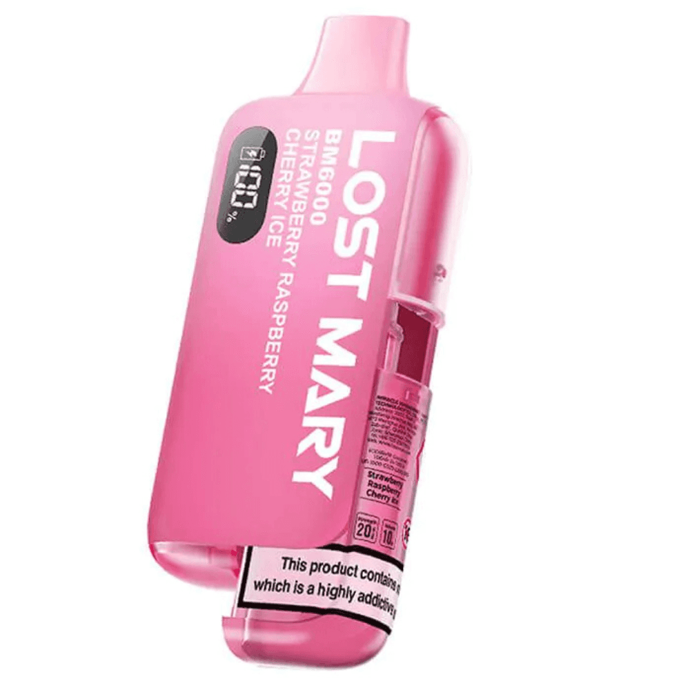 Lost Mary Bm6000 Vape Kit Box of 5 Strawberry Raspberry Blackberry