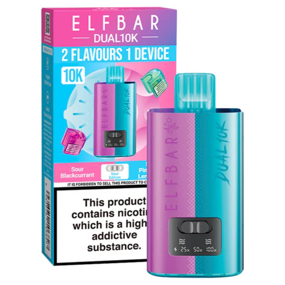 Elf Bar Dual 10k Vape Kit Box of 5 Sour Edition