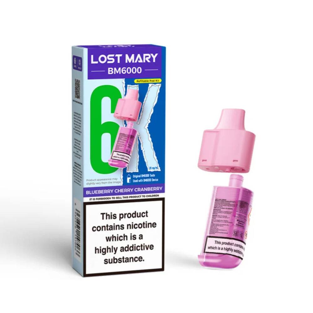 Lost Mary Bm6000 Pods Pack of 5 Blueberry Cherry Cranberry