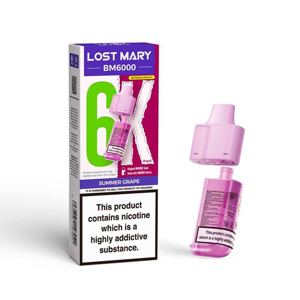Lost Mary Bm6000 Pods Pack of 5 Summer Grape