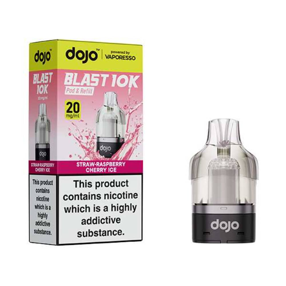 Vaporesso Dojo Blast 10K Pods Pack of 5 Straw-Raspberry Cherry Ice