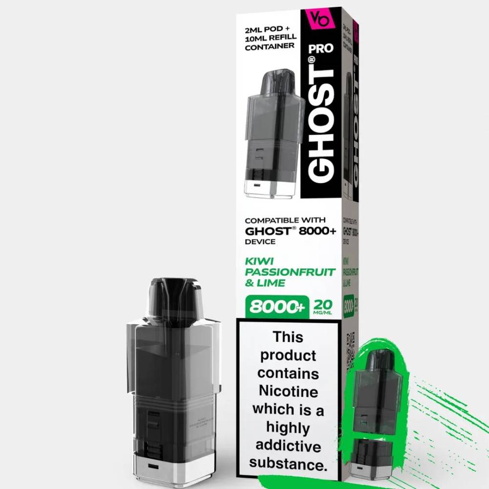 Ghost Pro 8000 Pods Pack of 5 Kiwi Passionfruit & Lime