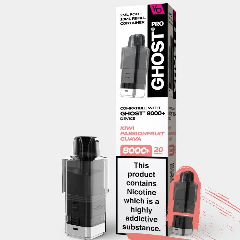 Ghost Pro 8000 Pods Pack of 5 Kiwi Passionfruit Guava