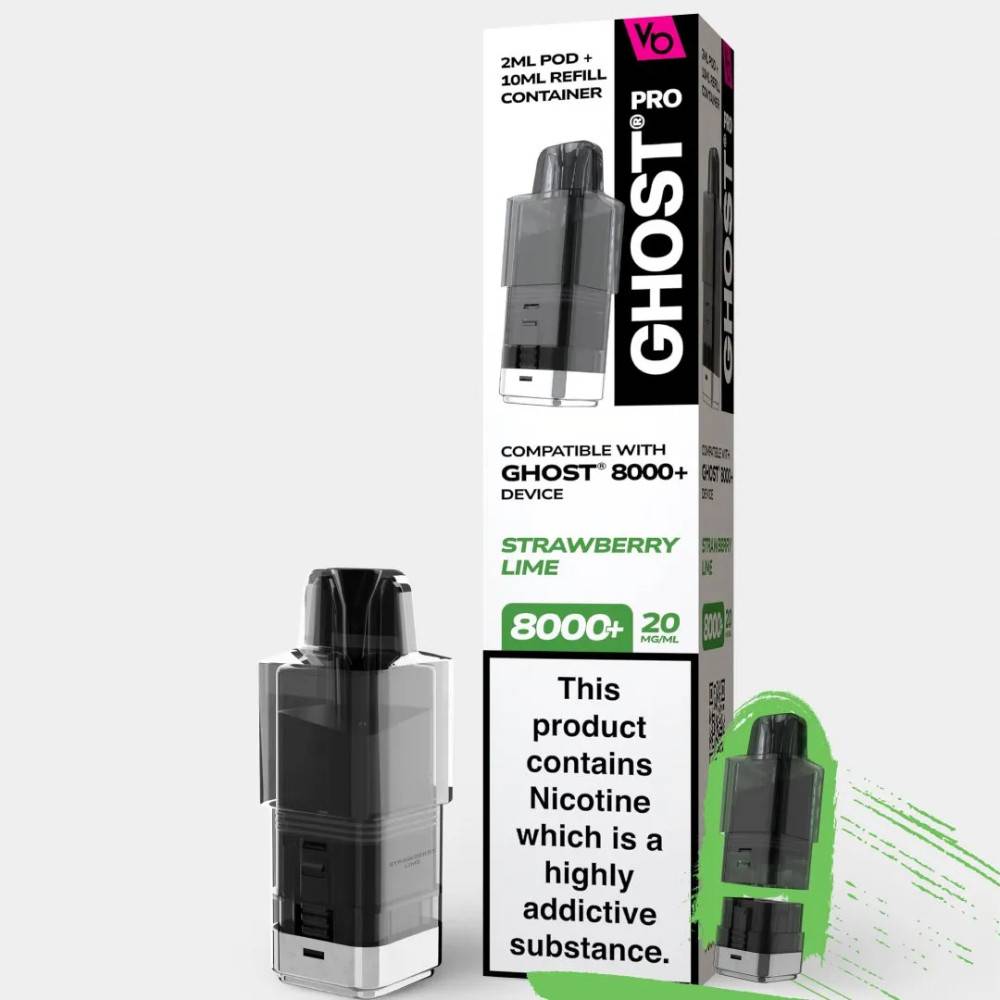 Ghost Pro 8000 Pods Pack of 5 Strawberry Lime