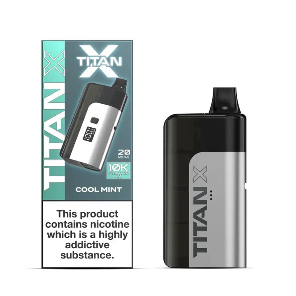 Titan X 10k Prefilled Vape Kit Box of 5 Cool Mint