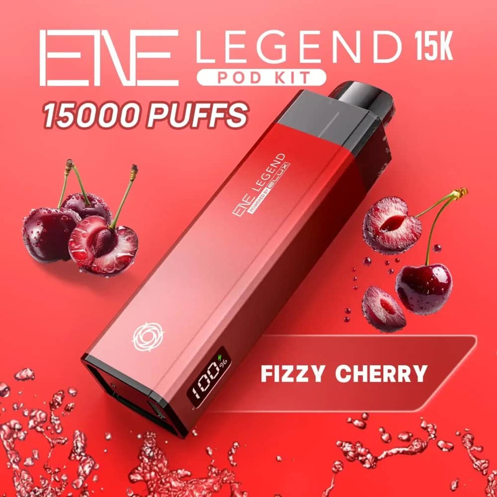 Elux Ene Legend 15k Vape Kit Box of 5 Fizzy Cherry