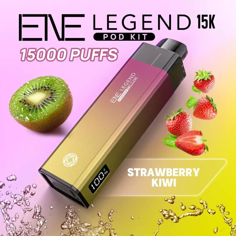 Elux Ene Legend 15k Vape Kit Box of 5 Strawberry Kiwi