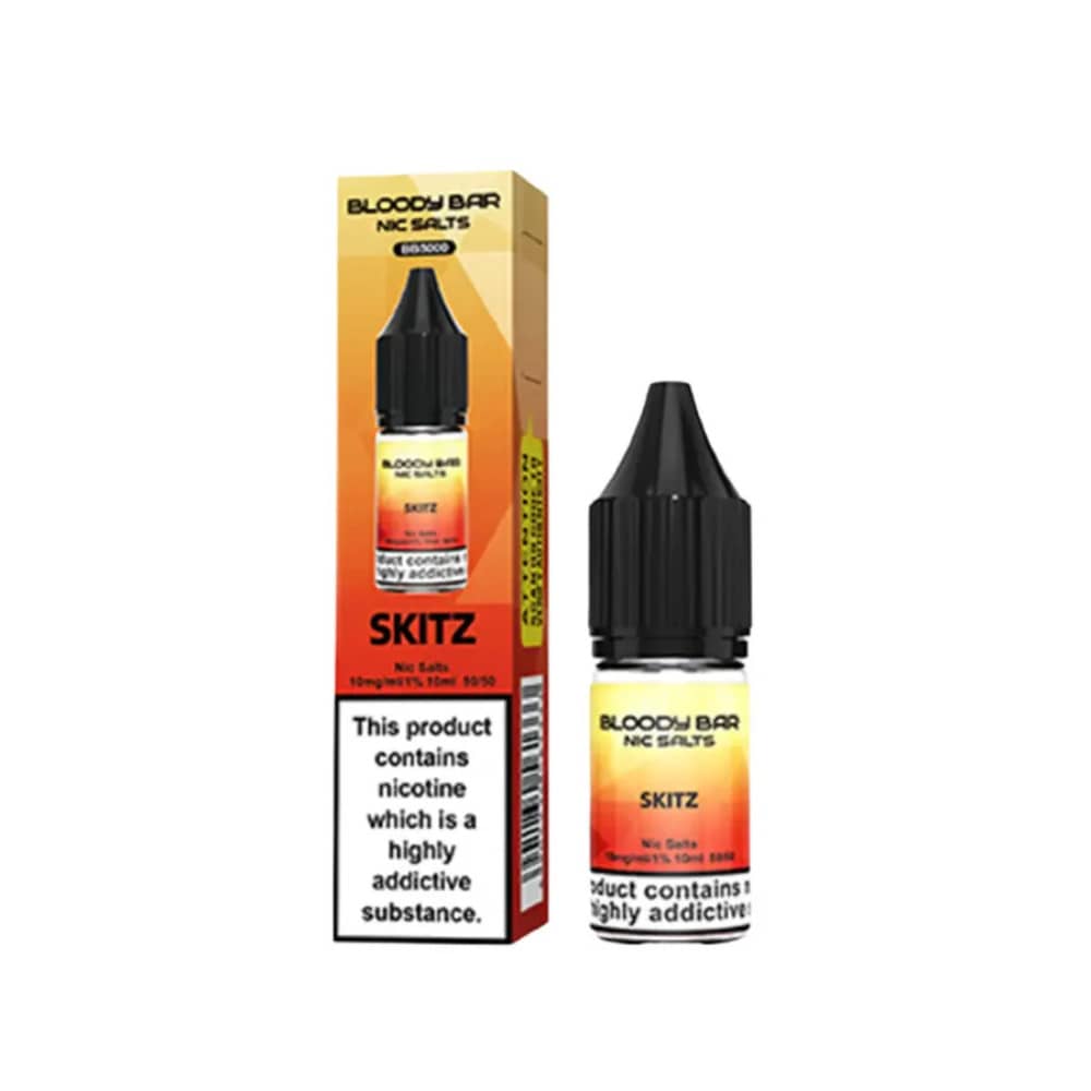 Bloody Bar Nic Salts e liquids 10ml Box of 10 Skitz 10mg