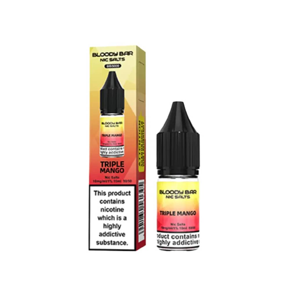Bloody Bar Nic Salts e liquids 10ml Box of 10 Triple Mango 20mg