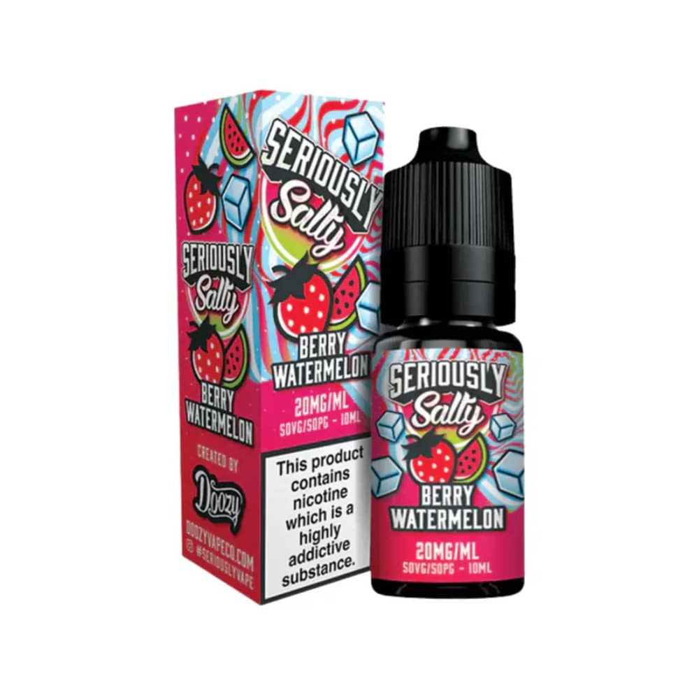 Doozy Seriously Salty Nic Salts e liquids 10ml Box of 10 Berry Watermelon 20mg