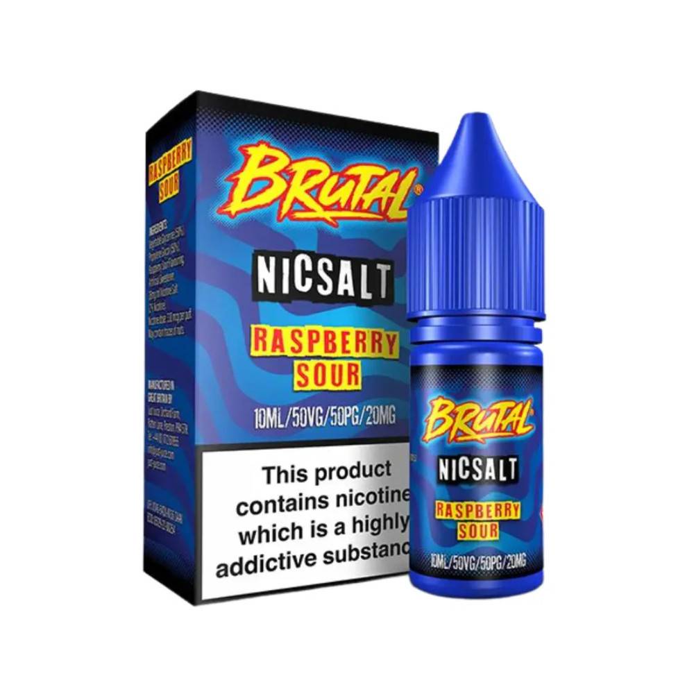 Just Juice Brutal Nic Salts e liquids 10ml Box of 5 Raspberry Sour 20mg