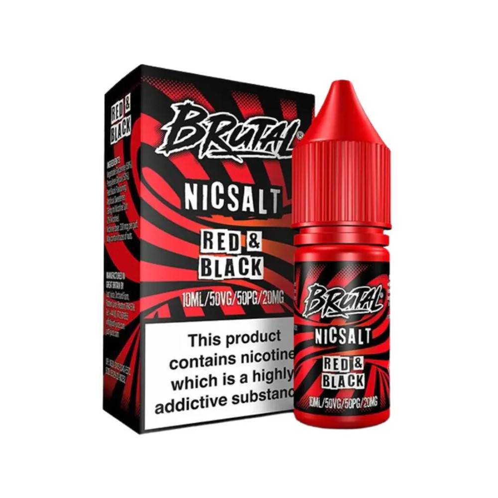 Just Juice Brutal Nic Salts e liquids 10ml Box of 5 Red & Black 20mg