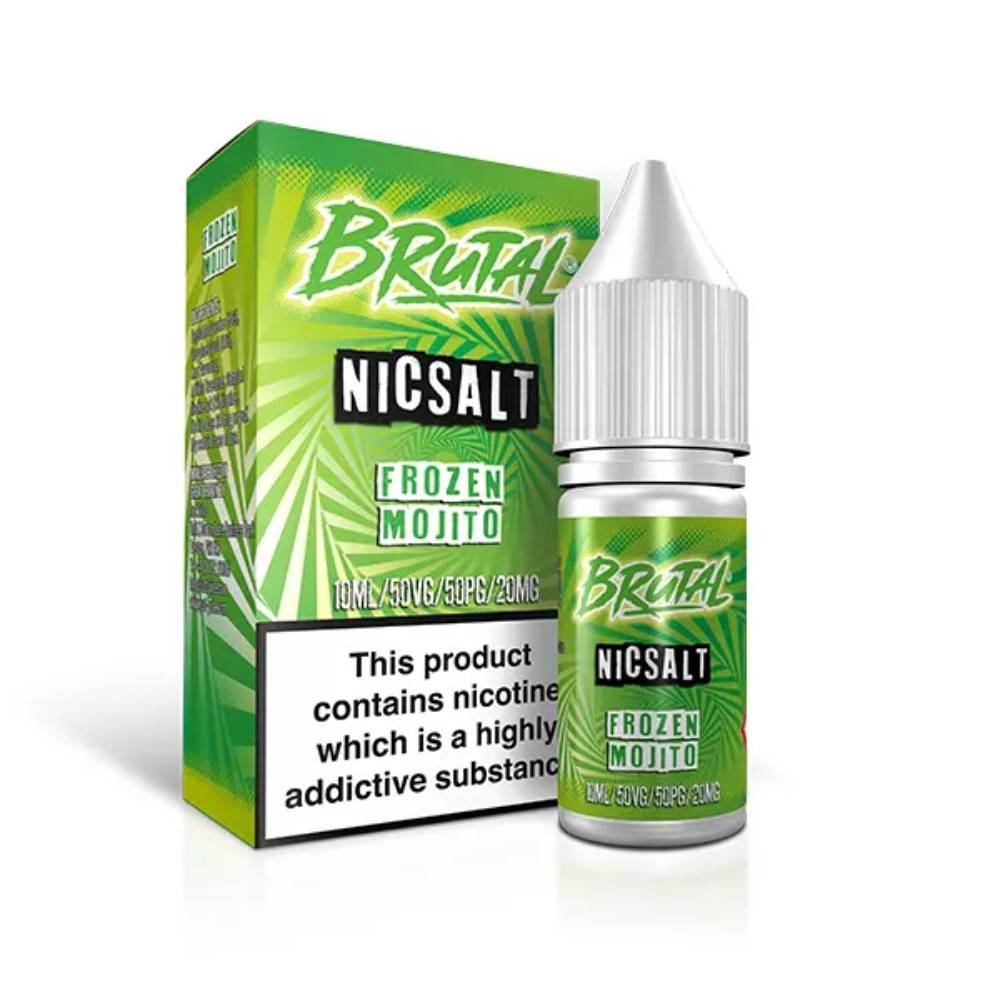 Just Juice Brutal Nic Salts e liquids 10ml Box of 5 Drinks Frozen Mojito 10mg