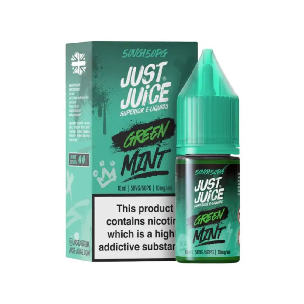 Just Juice Mint Nic Salts e liquids 10ml Box of 5 Green Mint 20mg
