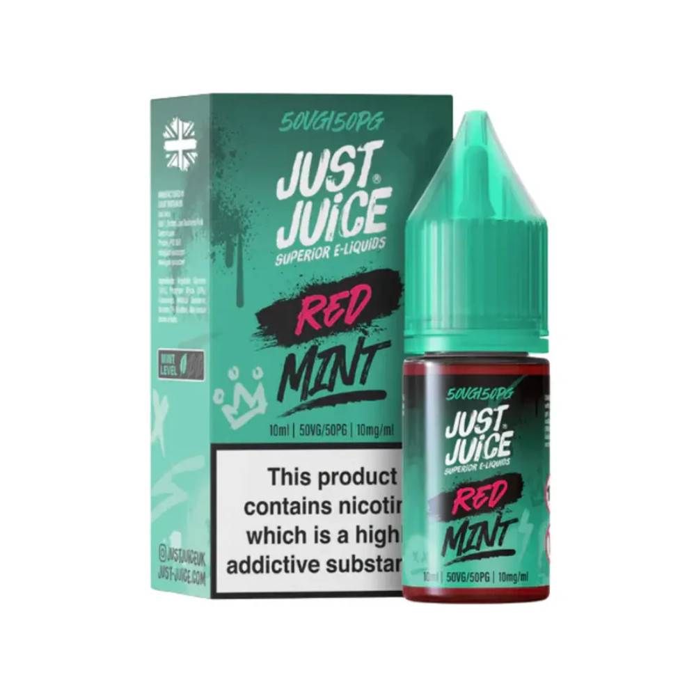 Just Juice Mint Nic Salts e liquids 10ml Box of 5 Red Mint 10mg