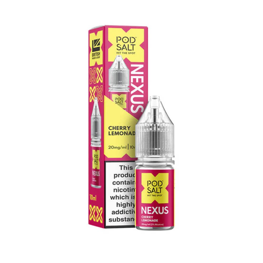 Pod Salt Nexus e liquids 10ml Box of 10 Cherry Lemonade 20mg