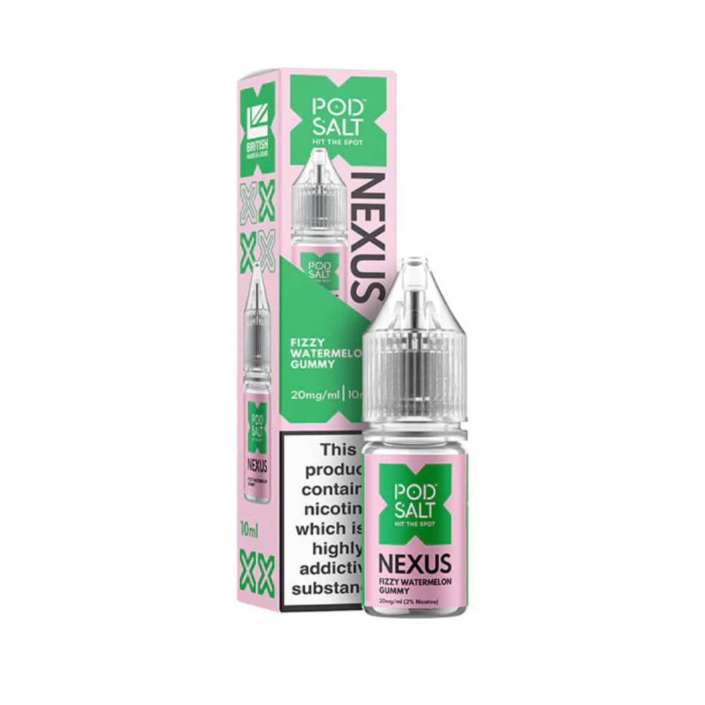 Pod Salt Nexus e liquids 10ml Box of 10 Fizzy Watermelon 10mg