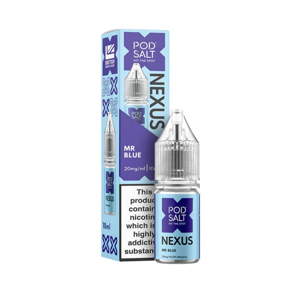 Pod Salt Nexus e liquids 10ml Box of 10 Mr Blue 20mg