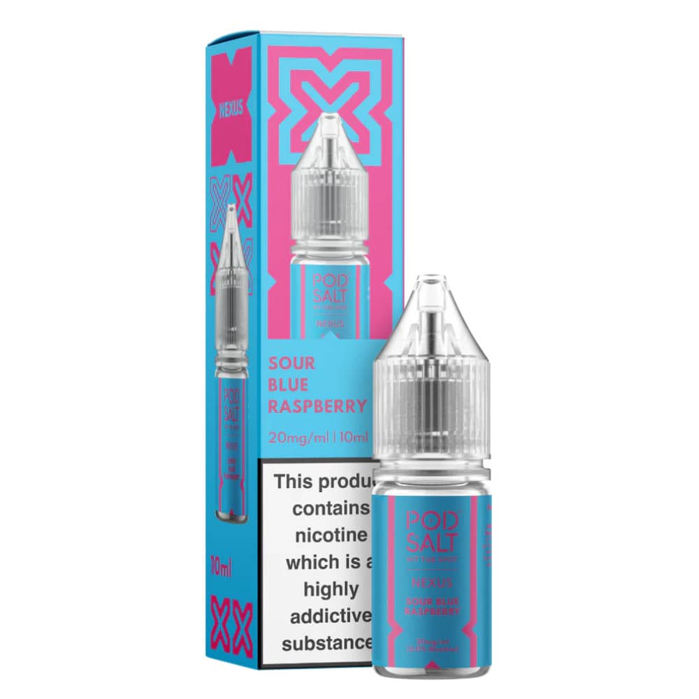 Pod Salt Nexus e liquids 10ml Box of 10 Sour Blue Raspberry 10mg