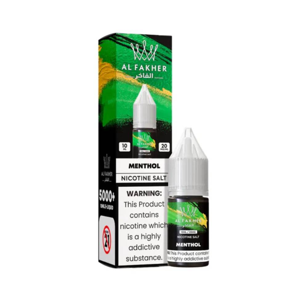 Al Fakher Nic Salts e liquids 10ml Box of 10 Menthol 10mg