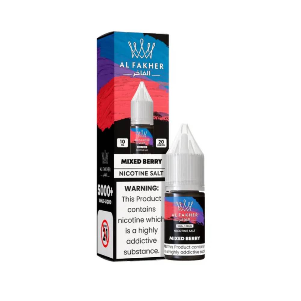 Al Fakher Nic Salts e liquids 10ml Box of 10 Mixed Berries 10mg