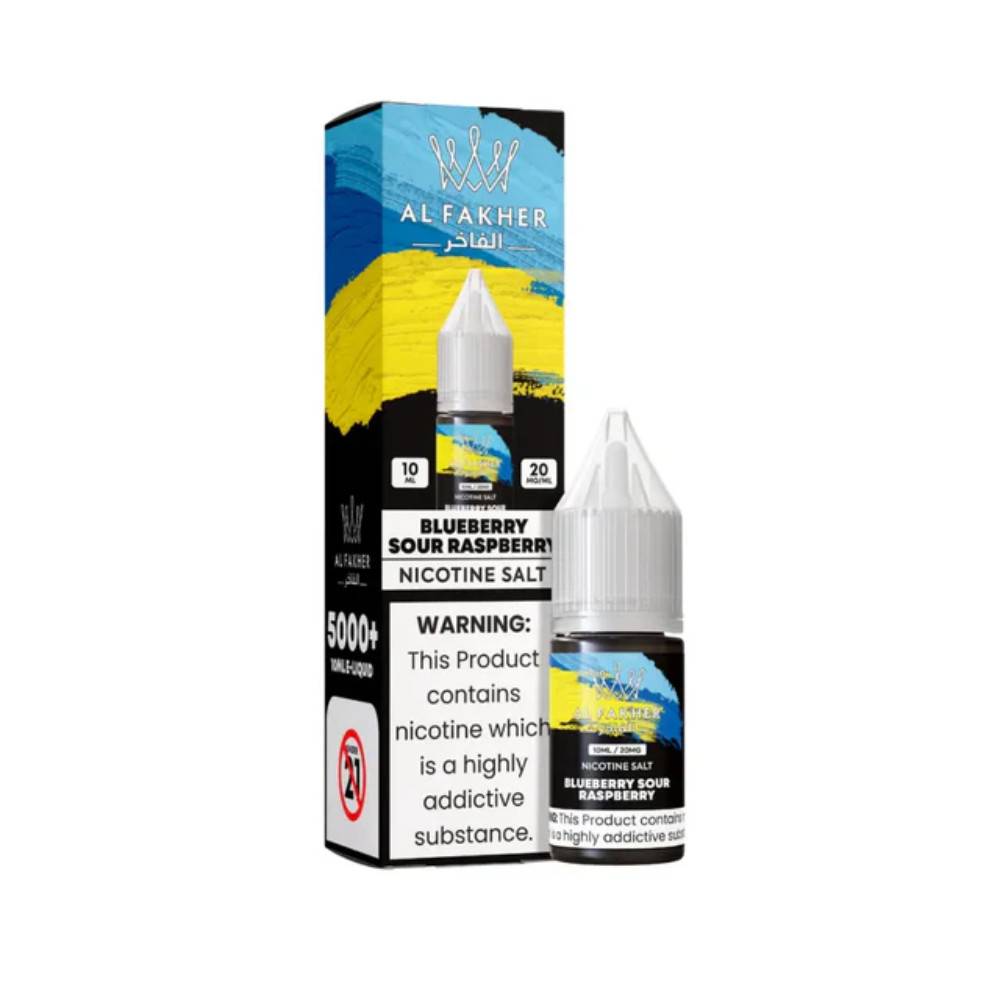 Al Fakher Nic Salts e liquids 10ml Box of 10 Blue Sour Raspberry 20mg