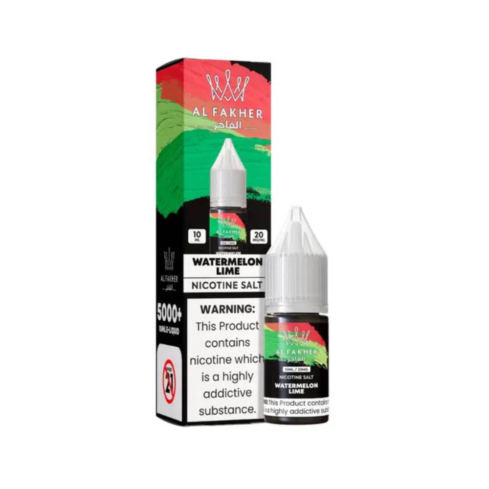 Al Fakher Nic Salts e liquids 10ml Box of 10 Watermelon Lime 20mg