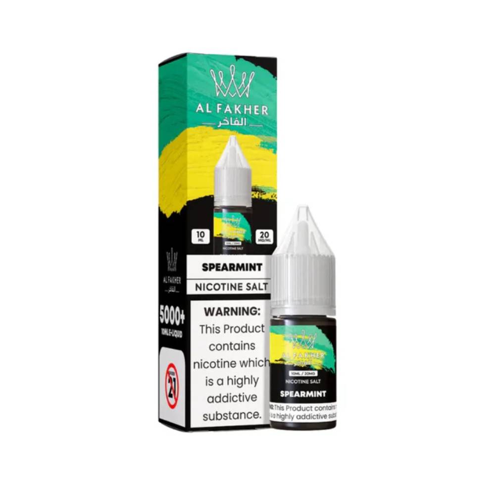 Al Fakher Nic Salts e liquids 10ml Box of 10 Spearmint 10mg