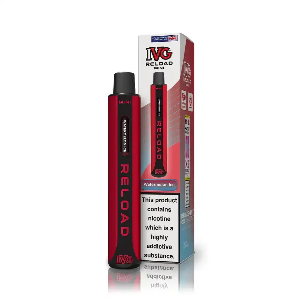 IVG Reload Mini 600 Vape Kit Box of 10 Watermelon Ice