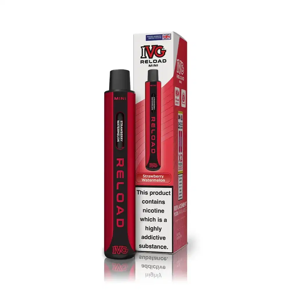 IVG Reload Mini 600 Vape Kit Box of 10 Strawberry Watermelon
