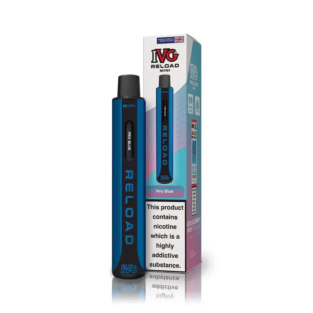 IVG Reload Mini 600 Vape Kit Box of 10 Pro Blue