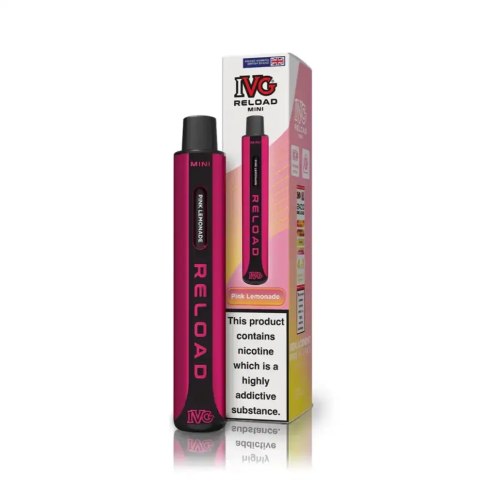 IVG Reload Mini 600 Vape Kit Box of 10 Pink Lemonade
