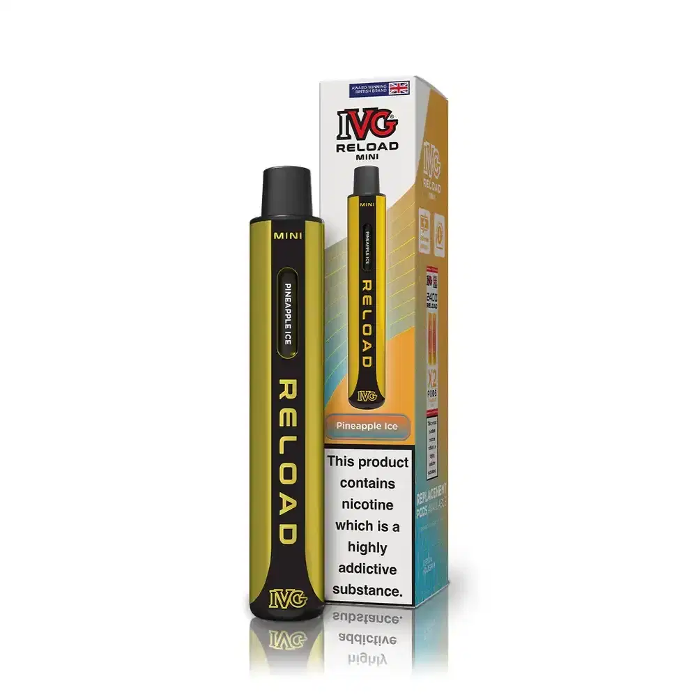 IVG Reload Mini 600 Vape Kit Box of 10 Pineapple Ice