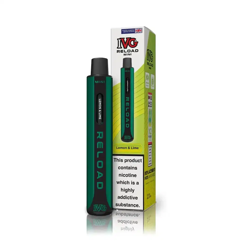 IVG Reload Mini 600 Vape Kit Box of 10 Lemon Lime