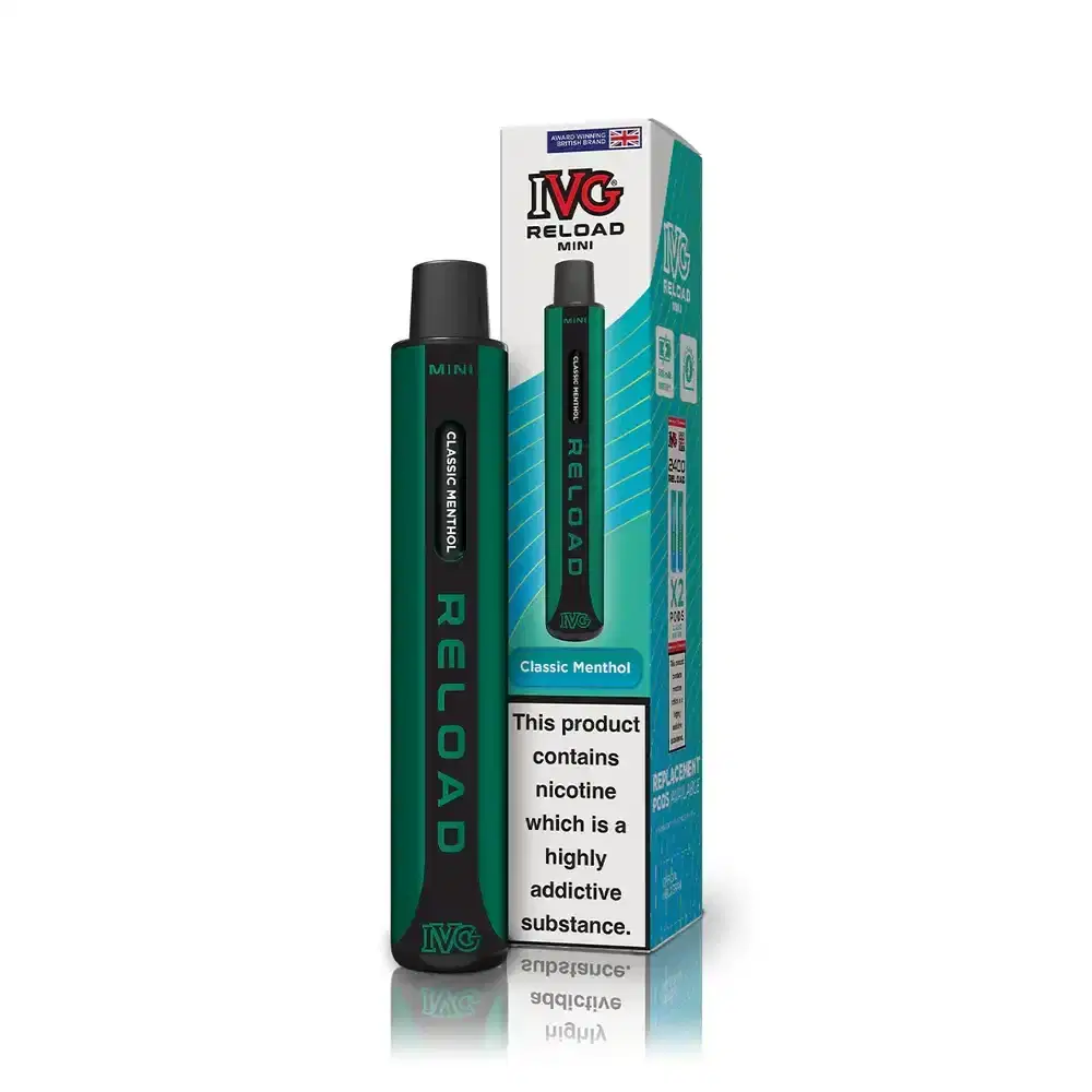 IVG Reload Mini 600 Vape Kit Box of 10 Classic Menthol